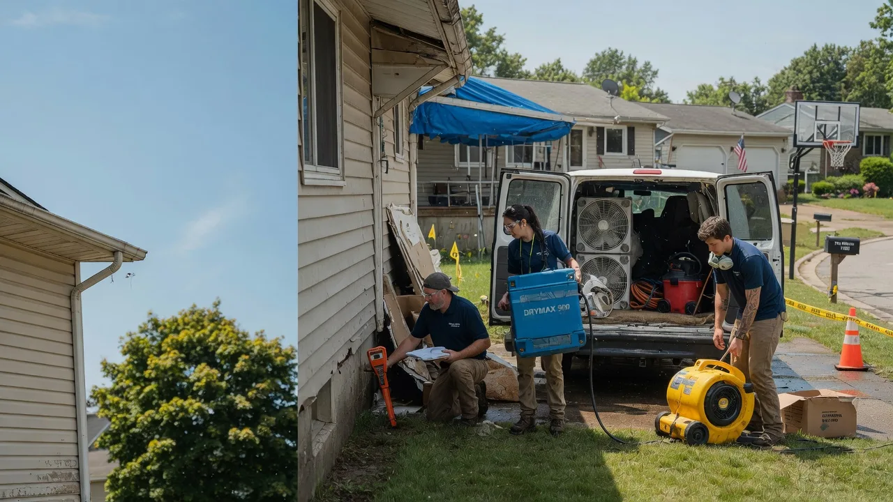 Ceiling Leak Cleanup in New Ross, IN near me
